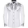 New Tribal Ethnic Lapel Men's Casual Sports Outdoor Street Long-sleeved Button-up Shirt