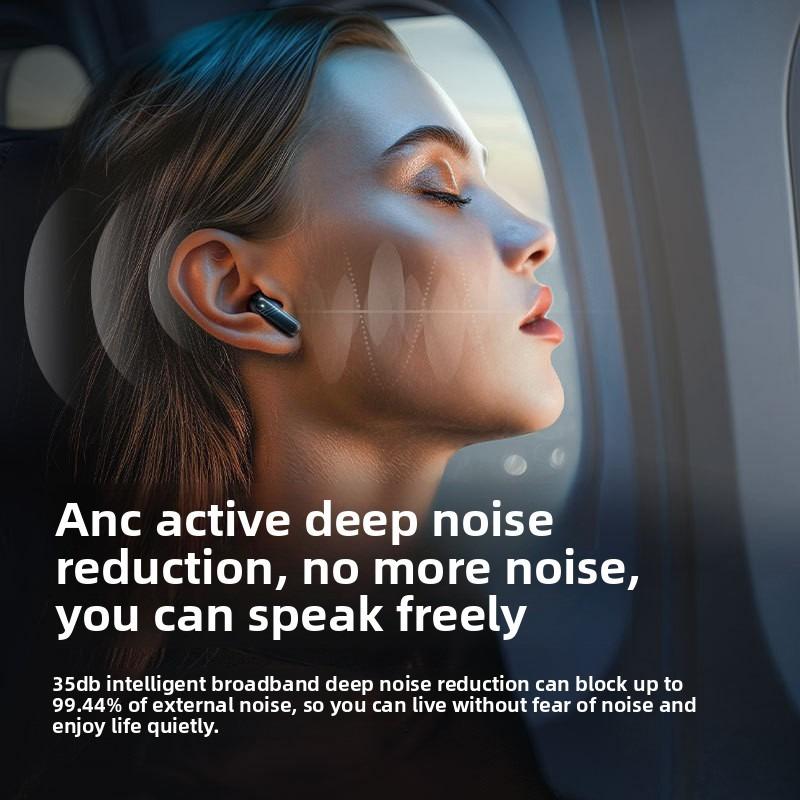 Touch Screen Noise Cancelling Bluetooth 5.4 Headset for Travel & Work