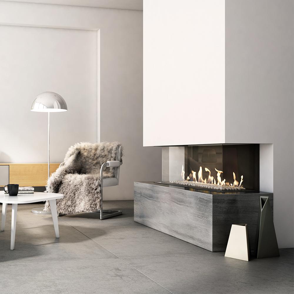 Plynový krb KRATKI LEO 100 trojsklo zemní plyn FI 100/150 8,3 kW