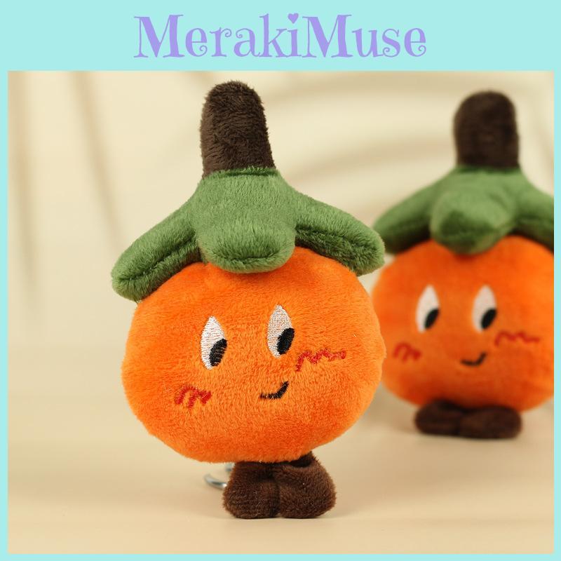 And Sweet Cuddly Orange Persimmon Plush Keychain Unique Fruit Toy For Kids Clothing And Bags