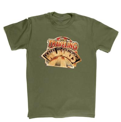 The Traveling Wilburys Military Green T-Shirt Mens Womens Tees Top Tops Tee Unisex 100% Cotton Shirt
