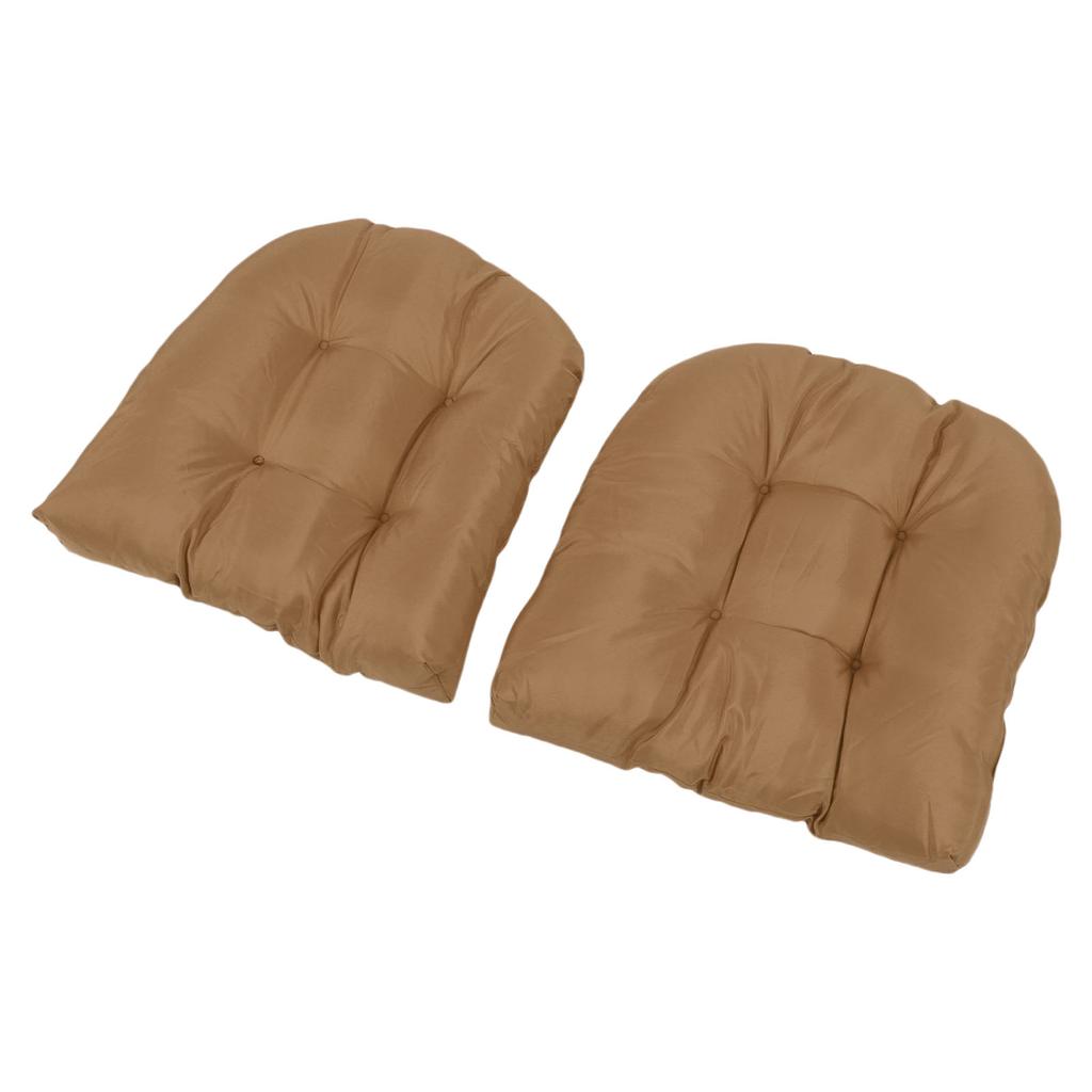 2 Stück Outdoor Stuhlkissen Gesteppt Patio Möbelkissen Dickes Outdoor Sitzkissen U-Form