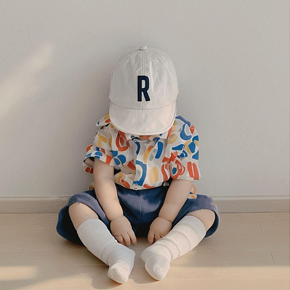 Summer Letter Baseball Cap Quick-drying Baby Sunscreen Cap Ins Children Peaked Hat  Boys Girls