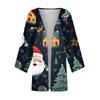 Damen Casual Fashion Caot Retro bedruckte leichte mittellange Jacken-Cardigan