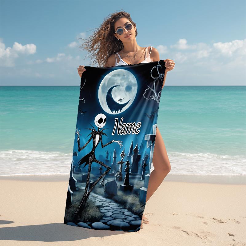 Personalized Zombie Girl Hair Beach Towel Microfiber Beach Towel Thin Absorbent for Beach Swimming Yoga Bath Sports. 0910310