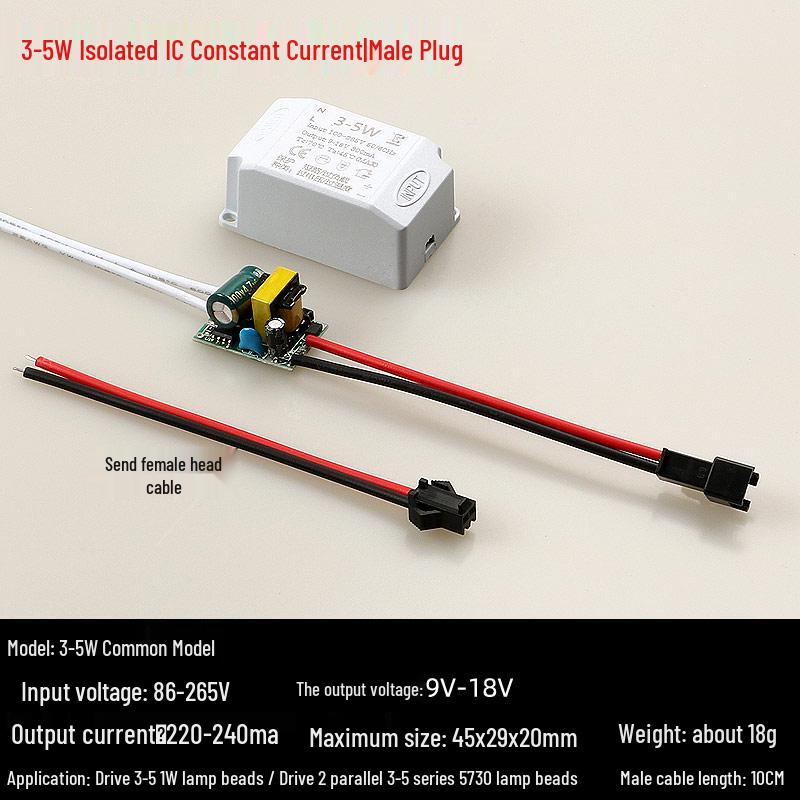 External 3W/5W LED Driver Power Supply for Ceiling and Spotlight Downlights