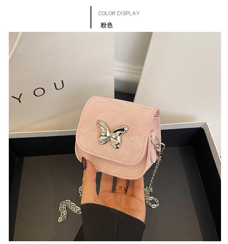 Премиум маленькая сумка женская летняя новая мини помада косая сумка популярная бабочка — фото 8