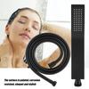 Matte Black Brass Square Handheld Shower Head Bathroom Sprayer Handshower with Hose