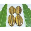 23X42-24X45MM Natural Brown Tiger Eye Oval Cabochon Loose Gemstone 4Pcs Lot A-186