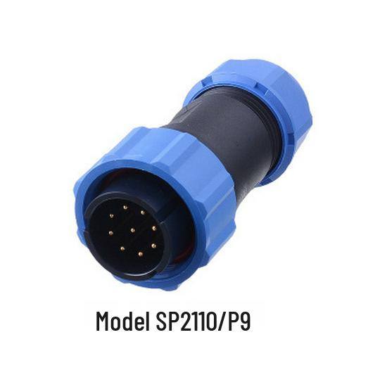 WEIPU SP21 Waterproof Aviation Plug, 2-12 Pin Male Connector with Rear Nut Socket