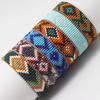 Bohemian Ethnic Style Geometric Gradient Color Woven Bracelet, Adjustable Beige Bracelet