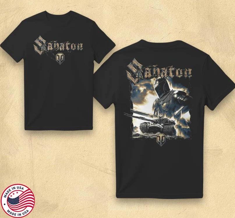 WoT x Sabaton Knight Merch T-Shirt | Epic Metal & Fantasy Graphic Tee | Unisex XL