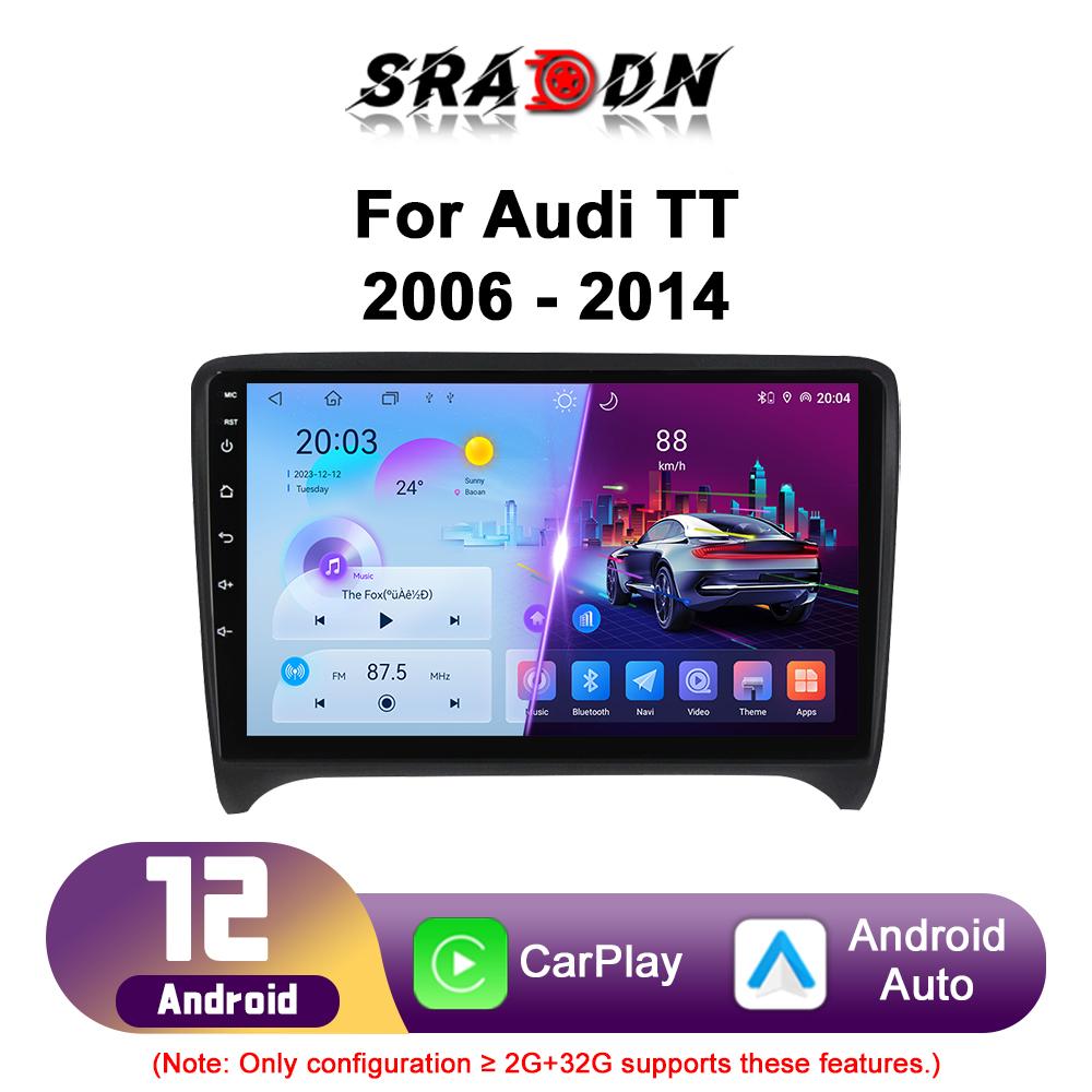 Car Radio For TT MK2 8J 2006 - 2014 Android Multimedia Video Player Navigation GPS Carplay Touch Screen Auto Stereo Intelligent Systems WIFI BT