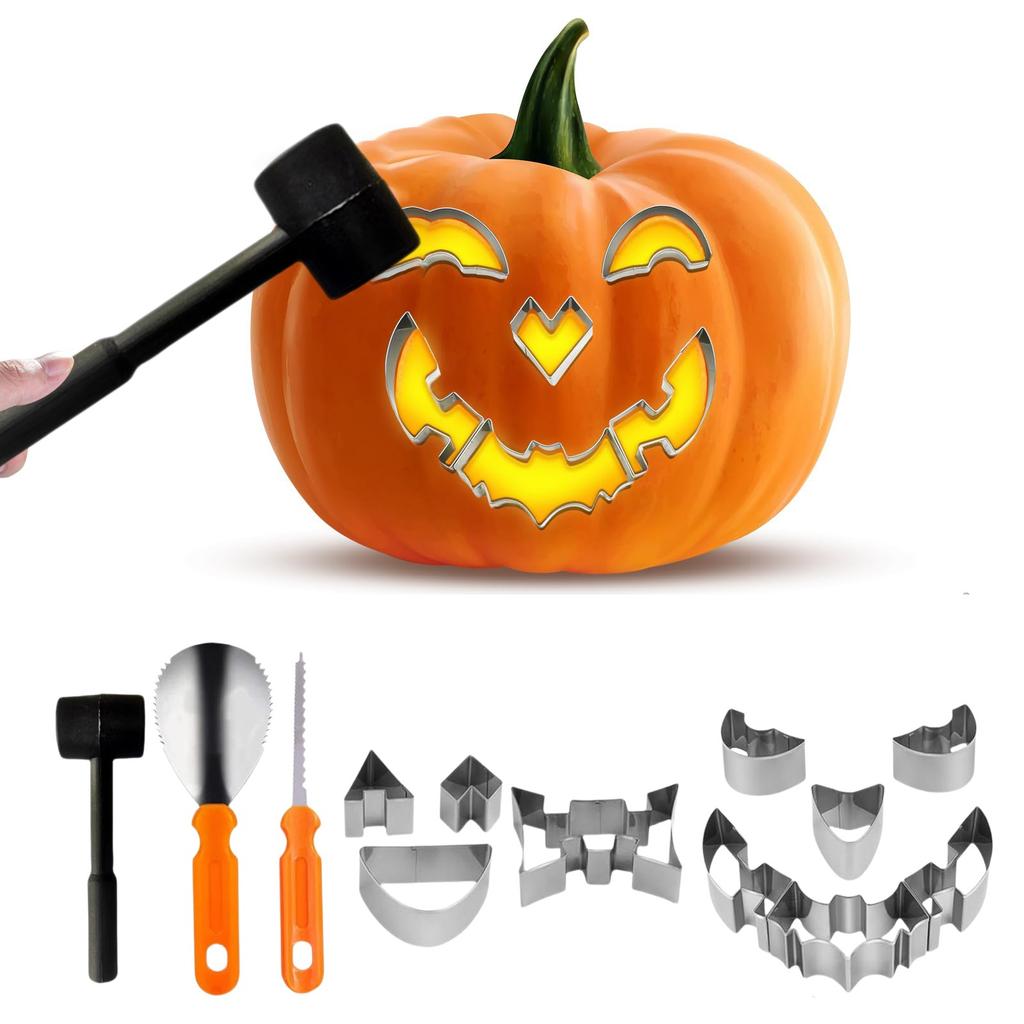 Halloween DIY Stainless Steel Lamp Carving Knife Mold Set Of 13 Lamp Carving