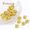 18K Real Gold Plated Large Hole Beads Spacer Beads Separators For Bead DIY Jewelry Making Supplies Bracelets Accessories