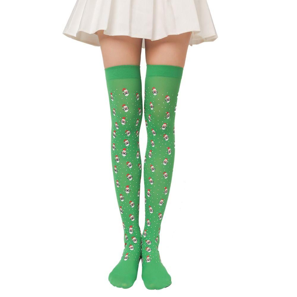 

Dacron Christmas Over Knee Thigh Socks Costume Accessory Leg Warmer High Socks 1