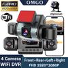 4-Channel 360 Degree Dash Cam For Cars WIFI APP Car DVR 1080P 4 Camera Lens Video Driver Recorder Rear View Camera Black Box