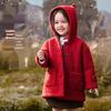 ASK JUNIOR Girls' Winter Fleece-Lined Hooded Padded Jacket