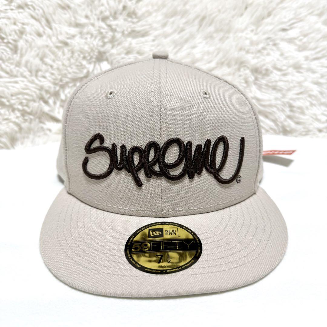 

[USED] Tagged Supreme Handstyle New Era Stone