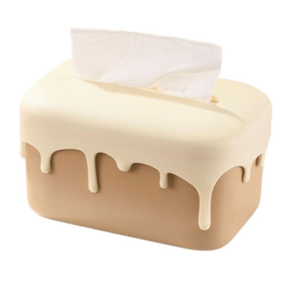 Cream Style Paper Towel Holder Plastic Napkin Storage Case Nordic Paper Towel Dispenser  Household