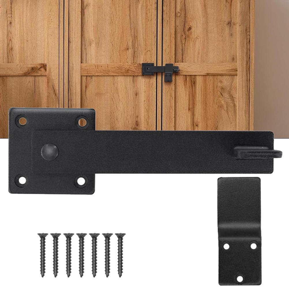 Basement Door Flip Latch Barn Door Fence Gate Latch Lock Double Gate Lock Lock Fence Gate Flip Latch Reversible