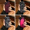 Beautful Black L-lace Print Phone Case For iPhone 17,16,15,14,13,12,11 Pro Max,16/15/14Plus,XS Soft Black Cover