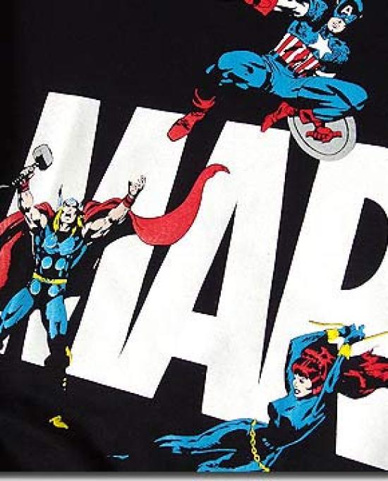 EVERSOUL Marvel Logo Short Captain Iron American Comic Size M T-Shirt, Sleeve, Hulk, Venom, America, Man, Characters, Men's, Black, [Used]