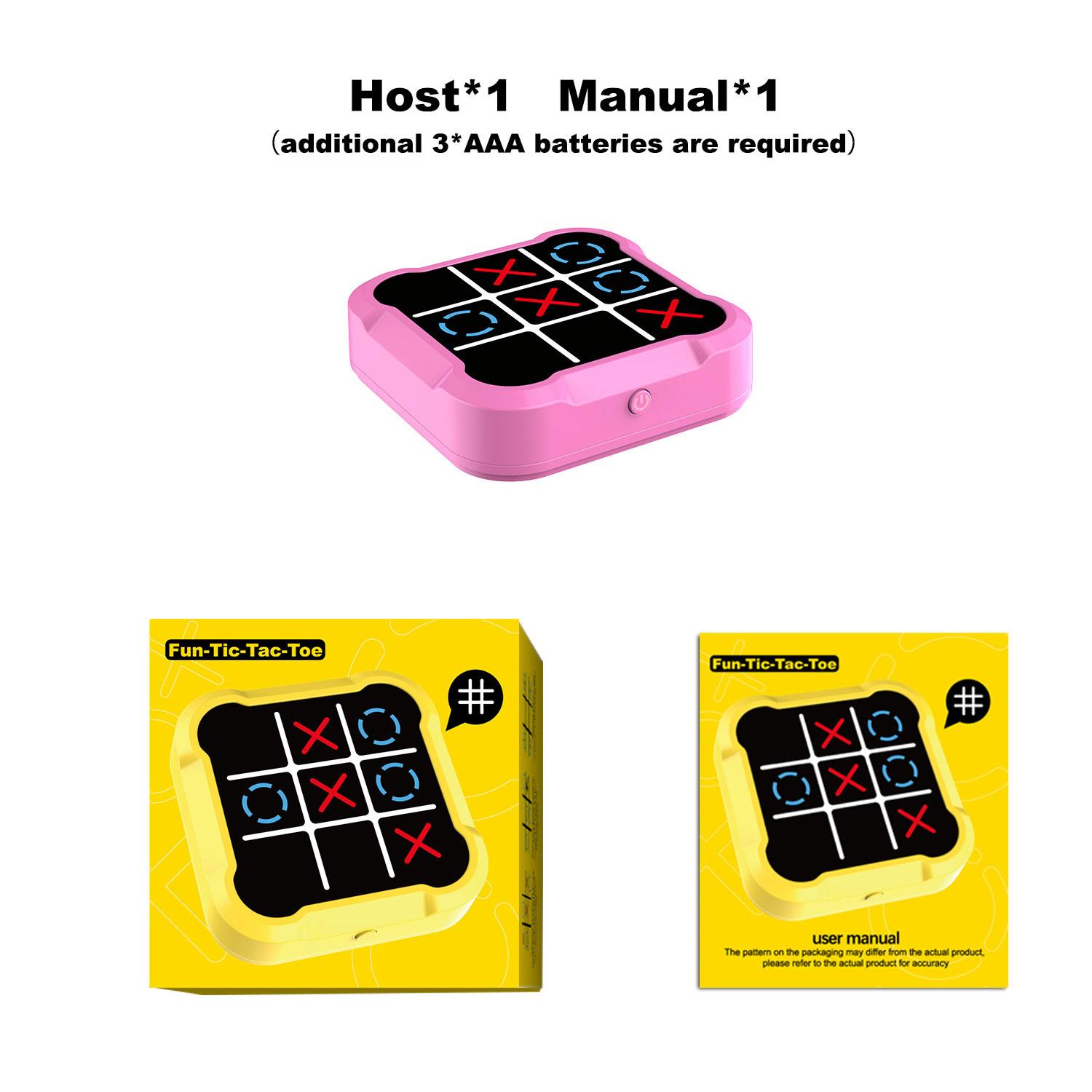 Pink Tic Tac Toe Chess Electronic Puzzle Toy Jingzi Chess Multi functional Game Machine Chess Board Multi mode
