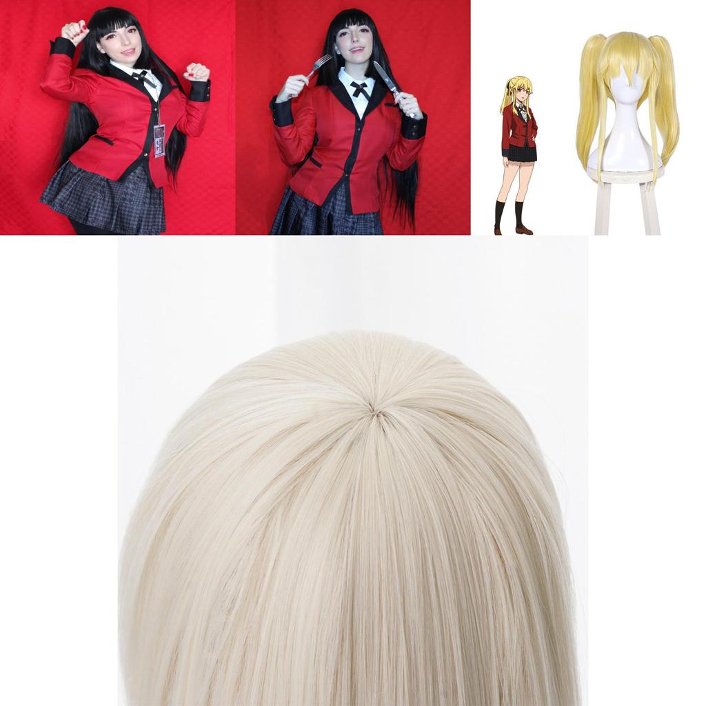 Kakegurui Jabami Yumeko Meari Kirari Yumemi Runa Lange Cosplay Party Haare Perücken in lebendigen Farben