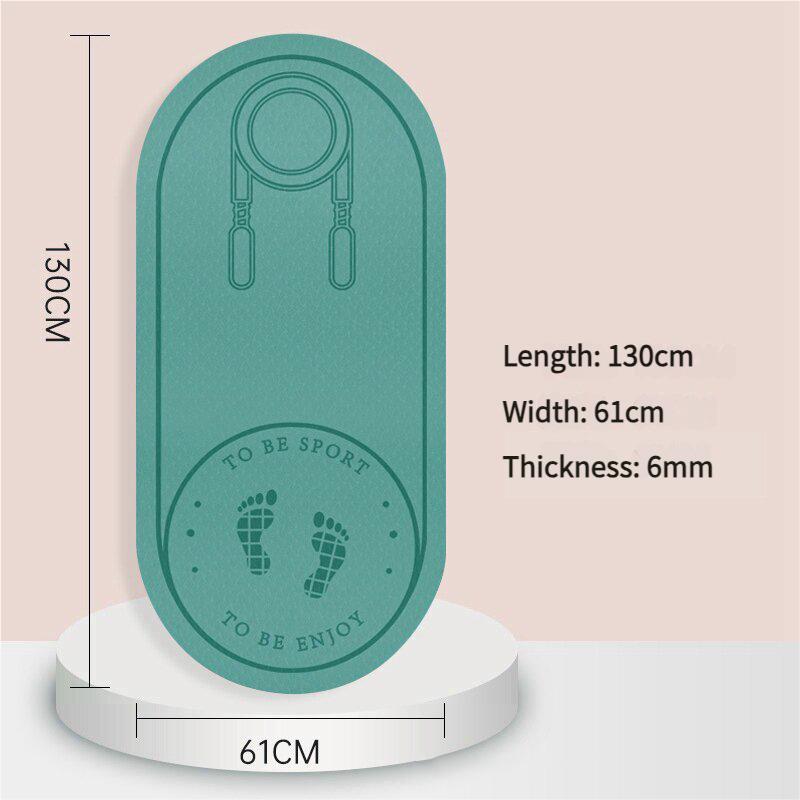 

Extra Thick TPE Jump Rope Mat for Indoor Fitness, Non-Slip Silent Exercise Pad with Shock Absorption for Home Gym Floor Protection 130*61*6mm зелёный