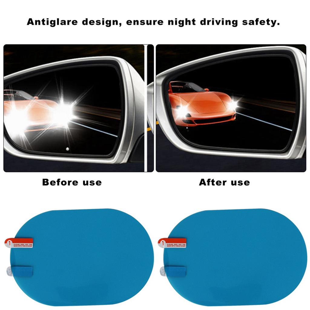 100x150mm Car Rearview Mirror Rainproof Sticker Anti Fog Protective Film Rain Shield