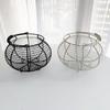 Round Hand-held Woven Iron Egg Basket for Kitchen Use
