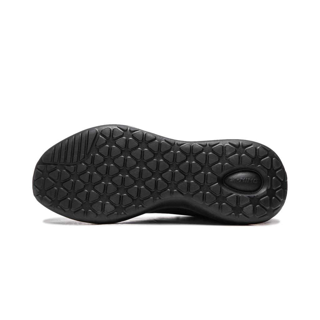 Li Ning Cushioning Slip Resistant Abrasion Resistant Lightweight Low top Casual Shoes Men's Black AGLW049-4
