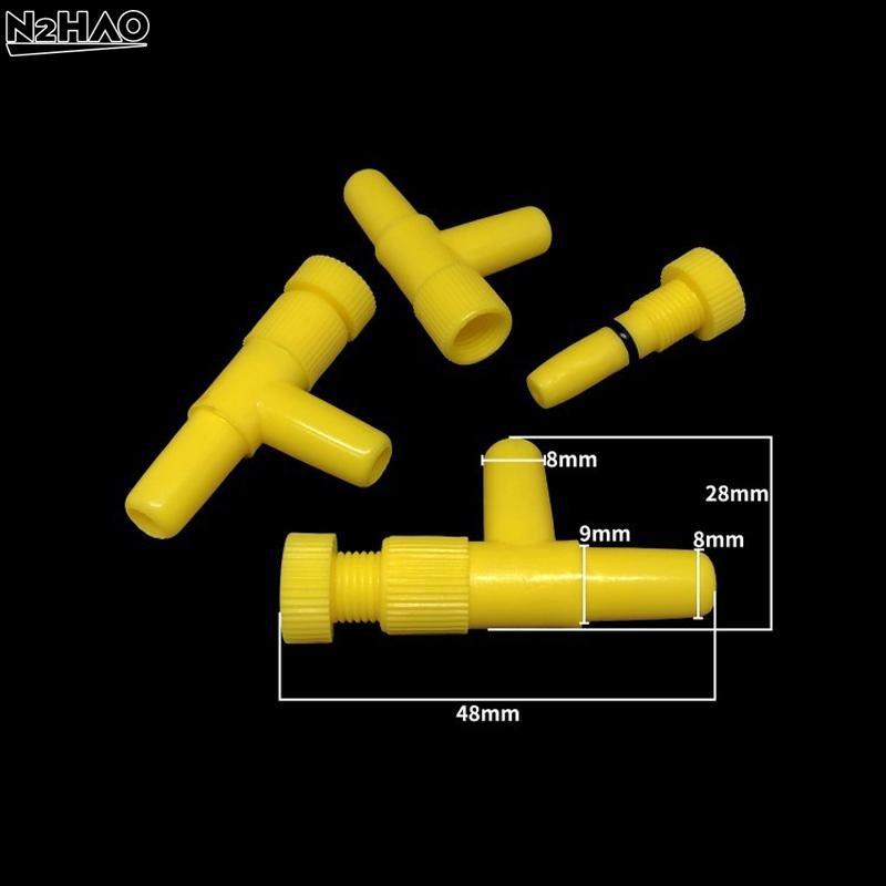 10Pcs Plastic 4mm Aquarium Air Control Valve Tap Aquarium Fish Tank Air Pump Connector Control Valve Air Pipe Tube For Aquarium