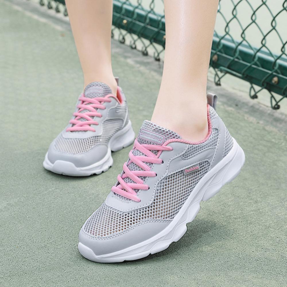 Sommer Sportschuhe Großes Mesh Hohl Damen Freizeitschuhe Koreanischer Stil Schnürschuhe Vielseitige Damenschuhe