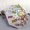 1pc Hello Kitty Snorkeling Adventure Automatic Opening/Closing Umbrella - Portable Three-Fold Design with 8-Bone Iron Frame - Outdoor, Gift for Fans,