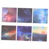 NOLITOY Set of Origami Starry Stylish Large Japanese Large Washi Night Paper Thousand Gift 100-Sheet Paper Watercolor, Sky, Space, Glitter, 15cm,