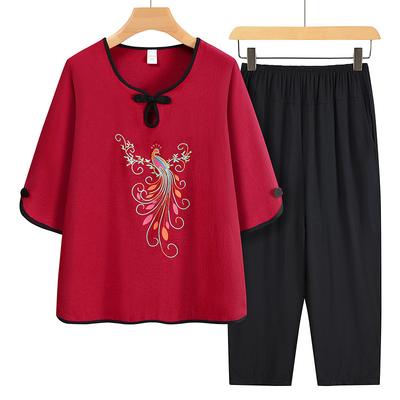 Set Pigiama da Donna 2 Pezzi Magliette a Maniche Corte Pantaloni Ampi Abbigliamento da Notte Abbigliamento da Casa Set PJS