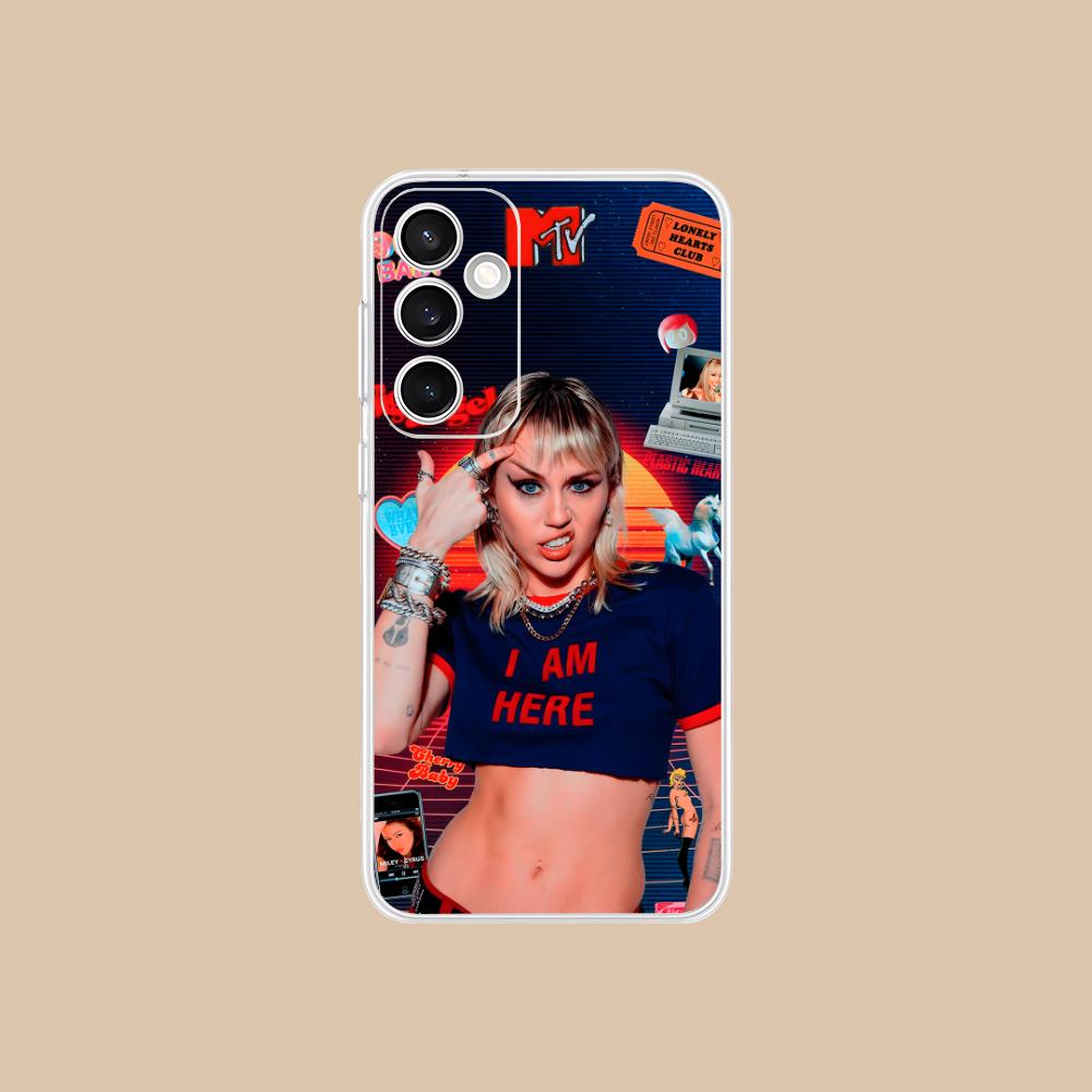 Miley Cyrus Mobile Phone Case for Samsung Galaxy S25 S24 S23 S22 S21Plus FE Ultra Clear Colorful Cover Cellphones Cover