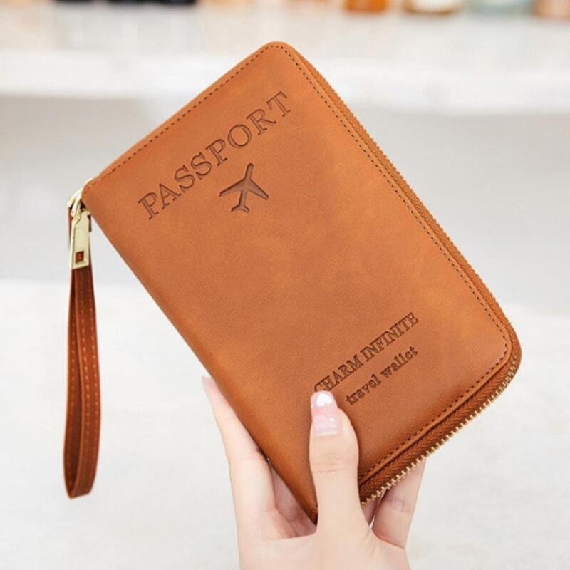 

Men s Overseas Travel Card Storage Passport Long Wallet B16117_Pink