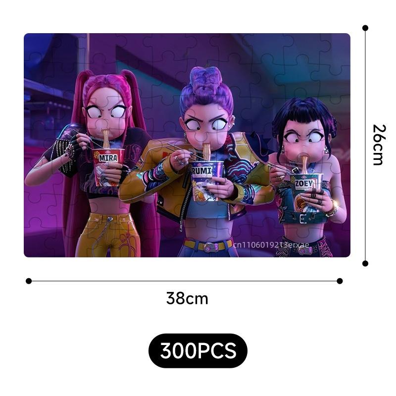New  Demon Hunters jigsaw puzzle Toys Board Game Rumi Mira Zoey Huntrix Character Pattern Collectible Decor Children Gifts