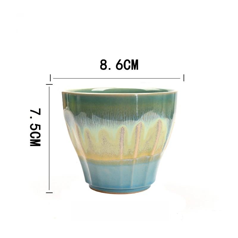 

Ceramic Kiln Transformation Retro Style Handheld Water Cup Coffee Tasting Cup Coffee Drinking Utensil 200ml