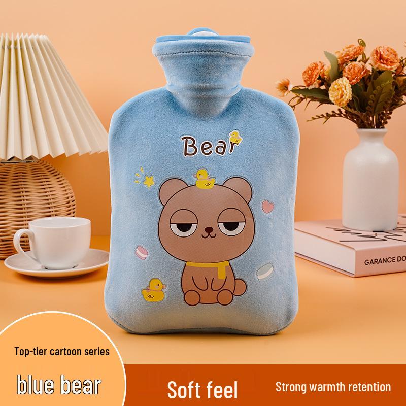 Kaqikete Cute Cartoon Plush Refillable Winter Hot Water Bottle & Hand Warmer