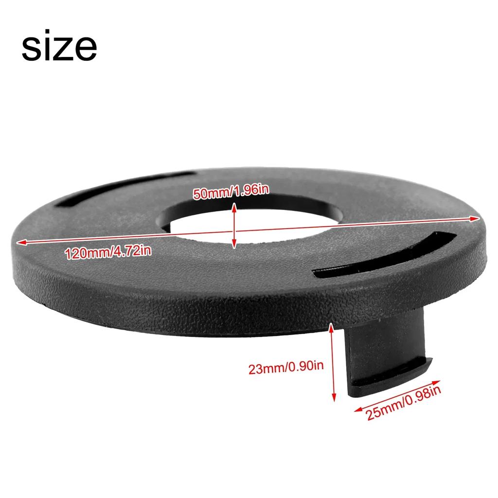 1Pc Trimmer Head Cap Replacement Base Cover Accessory Part Practical Lawn Mower Yard Garden Outdoor Nylon Black