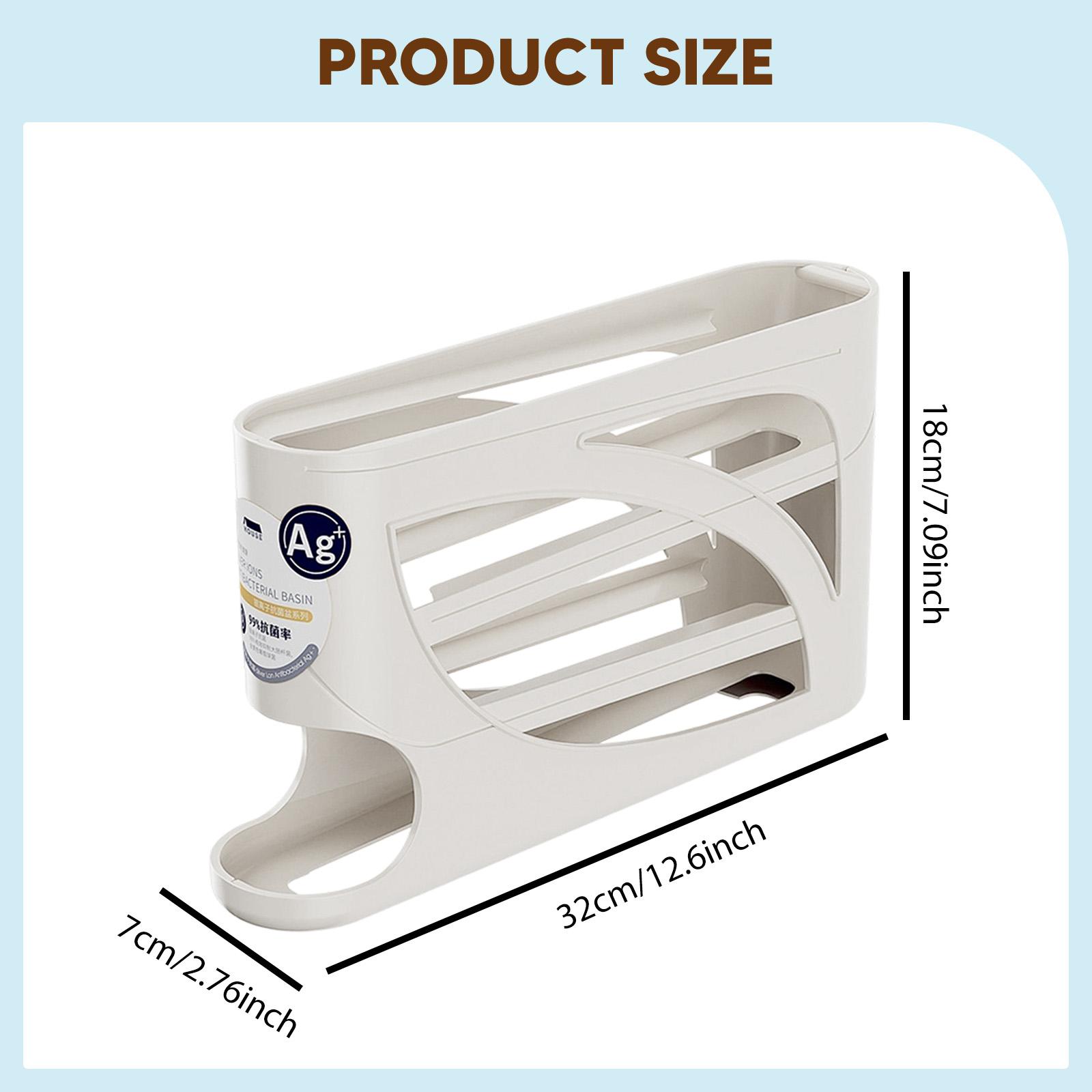 Creative 4-Tier Egg Holder for Fridge White Kitchen Countertop Egg Tray Organizer белый