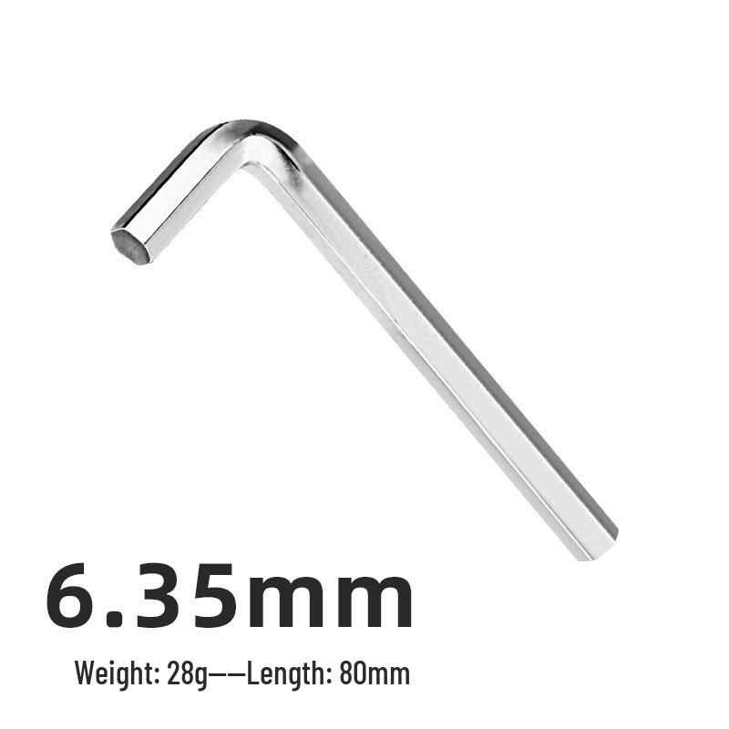 M6 Nickel-Plated Metric Inner Hex Wrench Set, 2.5-8mm L- and 7-Shaped Tools