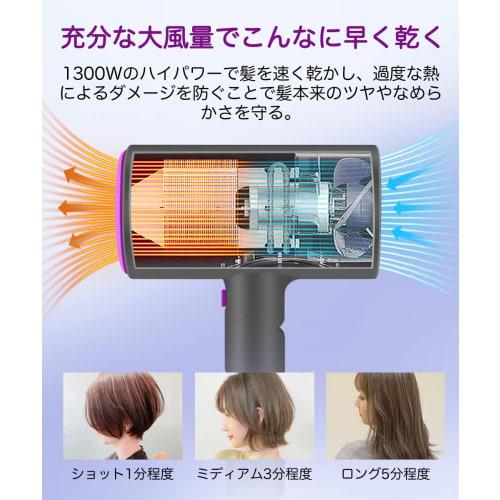 Dryer [2024 Improved Model] Large Air Volume, Quick Drying, Ultra Lightweight, 1300W, Foldable Portable Hair Dryer, Negative Ions, 3 Levels of Air Vol