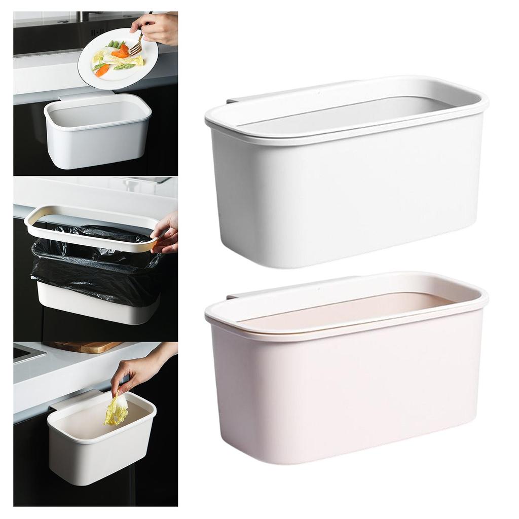 Mini Kitchen Waste Bin Household Cleaning Tools Small Collapsible Garbage Can Hanging Trash Can Bedroom Cabinet Door Car