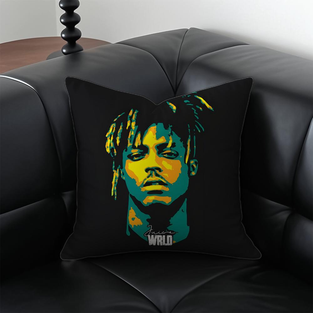 singer rap JJuice WRLDMT Cushion Cover Pillow Case Antidustmite Invisible zipper silky plush cushion