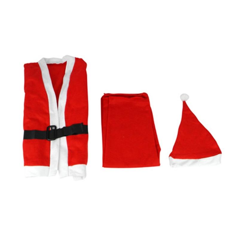 Santa Costume for Men Women Kids, Comfortable Santa Costume Outfits Christmas Santa Costume Suit Accessories M